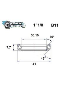 Black Bearing Steuersatzlager (30.15x41x7.7mm | 36 /45)