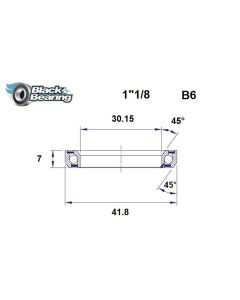 Black Bearing Steuersatzlager (30.15x41.8x7mm | 45 /45)
