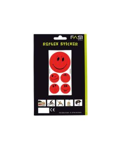 Fasi Smily Reflexaufkleber (orange | 1x Ø5cm | 4x Ø2,5cm)
