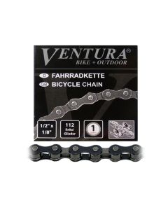Messingschlager Ventura 1-fach Fahrradkette (112 Glieder | schwarz / braun)