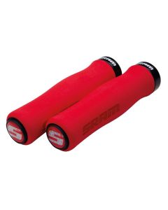 Sram Contour Fahrradgriffe (rot | 129mm | mit Klemme schwarz | inkl. Endstopfen)