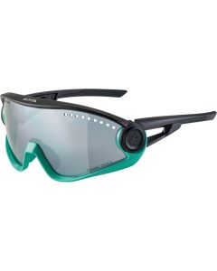 Alpina 5W1NG Sonnenbrille (türkis / schwarz | Gläser schwarz verspiegelt)