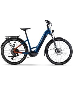 Haibike Trekking 4 Low E-Bike (27,5" | 720Wh | blau / orange / silber)-50cm