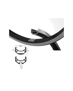 Ryde Andra 40 Fahrradfelge (36 Loch | 25-406 | schwarz)