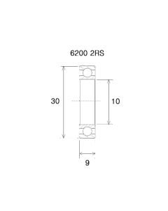 Black Bearing B3 Lager (10x30x9mm)