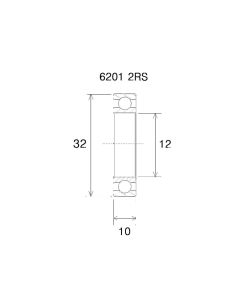 Black Bearing B3 Lager (12x32x10mm)