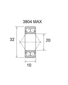 Black Bearing Max Lager (20x32x10mm)