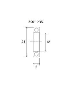 Black Bearing Max Lager (12x28x8mm)