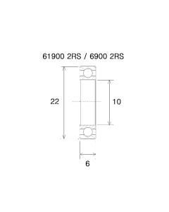 Black Bearing Max Lager (10x22x6mm)