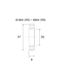 Black Bearing Max Lager (20x37x9mm)