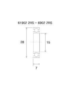 Black Bearing Max Lager (15x28x7/10mm)