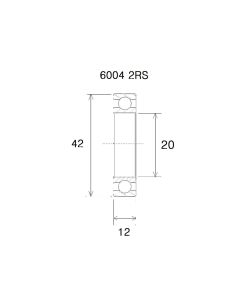 Black Bearing B5 Lager (20x42x12mm)