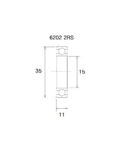 Black Bearing B5 Lager (15x35x11mm)