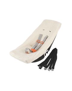 Weber Babyschale für Kinderanhänger (mit Teddyfell | beige/ecru)