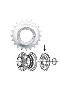 Shimano Nexus7 Steckkranz (18 Zähne | gekröpft | silber 025)