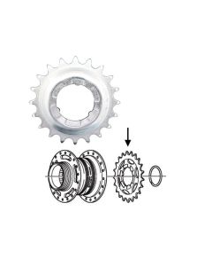 Shimano Nexus7 Steckkranz (18 Zähne | gekröpft | silber 026)