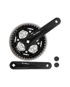 SunRace FCM600 Kurbelsatz (170mm Alu | 22-32-42 | schwarz)