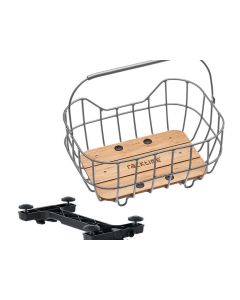 Racktime Baskit Breeze Fahrradkorb (25 Liter | silber | Snapit 2.0)