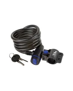 Messingschlager Spiralkabelschloss (180cm | ø10mm | Clip-On Halter)