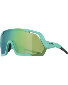 Alpina Rocket Q-Lite Sonnenbrille (türkis | Gläser grün verspiegelt)