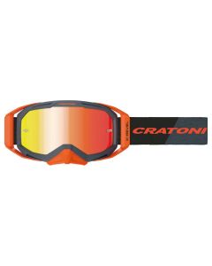 Cratoni C-Revel Pro Fahrradbrille MTB (anthrazit / orange | Glas aber | rot verspiegelt)