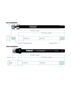 Thule Syntace X-12 Achsadapter (M12x1,0 | 169/184mm)
