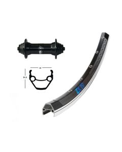 XLC Vorderrrad 26x1.75 T 3000 SSP 36Loch (Exal ZX 19 schwarz / silber Niro-Speichen)