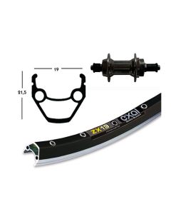 Bike-Parts Hinterrad 28x1.75 Alu.sz Schr.ZKR SSP 36L Exal ZX 19