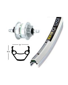 Bike-Parts Vorderrad 26x1.75 DH3D32 6L. Starr 36L Exal ZX 19