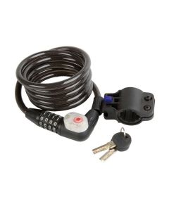 Diverse Spiralkabelschloss LED Länge 1800mm Ø10mm mit Clip-On-Halter