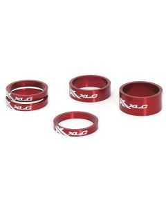 XLC AS-A02 A-Head Distanzringsatz (3x5 | 1x10 | 1x15mm | 1 1/8" | rot)