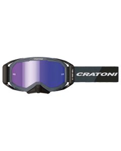 Cratoni C-Revel Pro Fahrradbrille MTB (anthrazit / schwarz | Glas amber | blau verspiegelt)