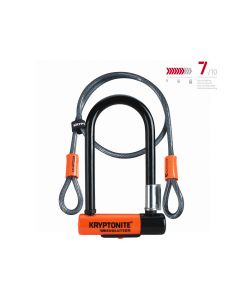 Kryptonite Evolution Mini-7 Bügelschloss (8 x 17.8cm) + KFlex 120cm Schlaufenkabel 