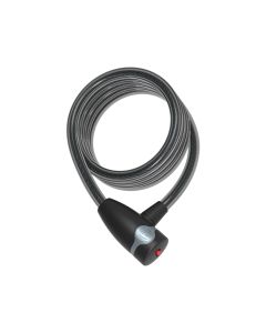 Contec Spiral cable lock EcoLoc 185cm x 12mm (black / grey)