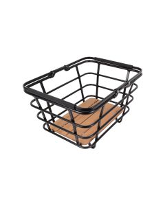 AtranVelo Epic Shopper AVS rear wheel basket (black / brown)