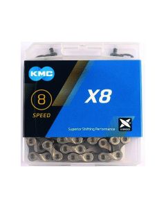 KMC X8 Fahrradkette (114 Glieder l silber / grau)