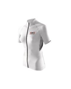 X-Bionic The Trick Full Zip Fahrradtrikot Damen (weiß / schwarz)