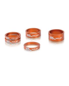 XLC AS-A02 A-Head Distanzringsatz (3x5 | 1x10 | 1x15mm | 1 1/8" | orange)