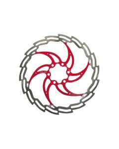 XLC BR-X02 Bremsscheibe (ø160mm | 6 Loch | silber / rot)