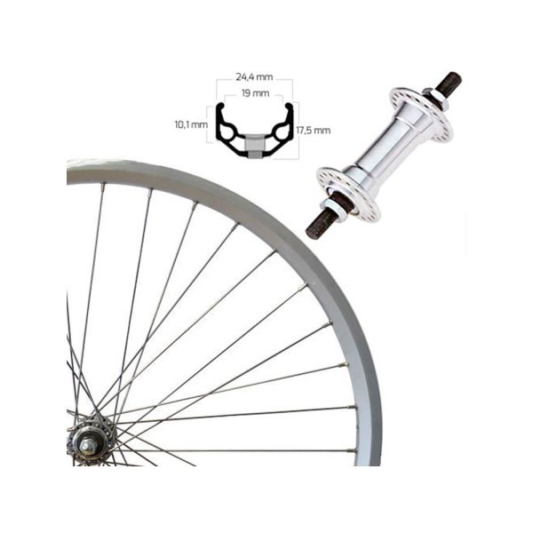 Roland ZAC 19 Vorderrad (28" | Alunabe | silber)