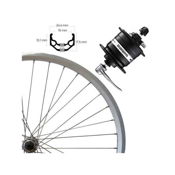 Roland ZAC 19 Vorderrad (28" | SSP | DH-3N31SS | schwarz / silber)