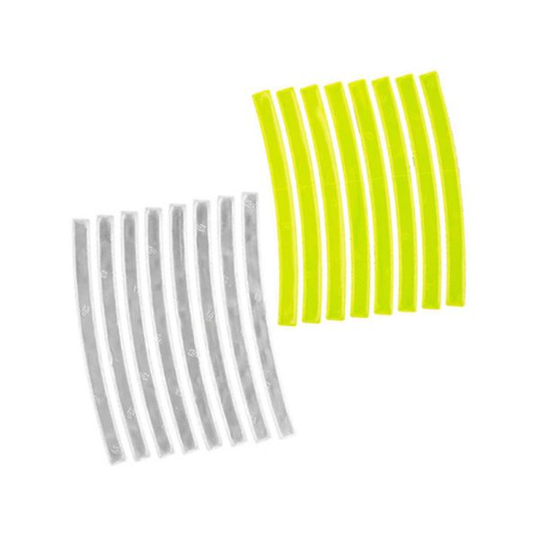 Messingschlager Stripes Reflexaufkleber (weiÃŸ / gelb)