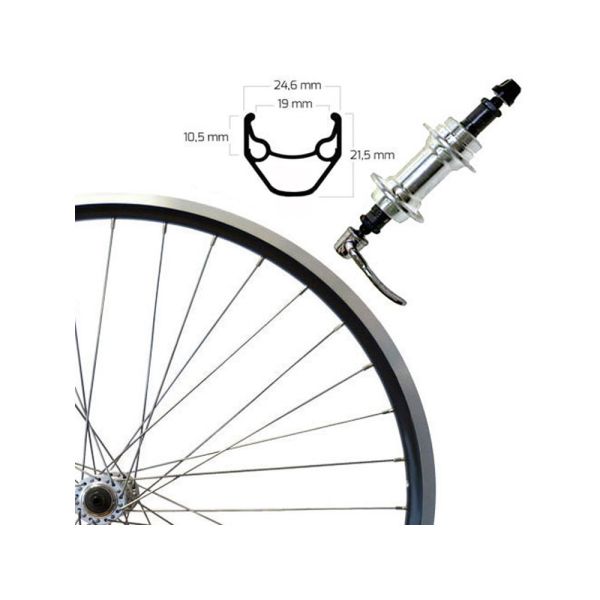 Roland ZAC 2000 Hinterrad (26â€œ | Alunabe | FW7-SSP | schwarz)