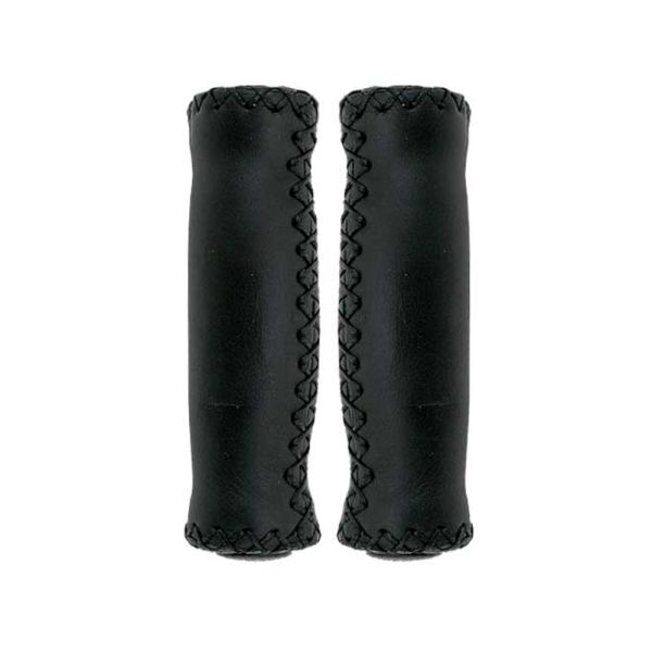Messingschlager Lederbezug fÃ¼r Fahrradgriffe (schwarz)