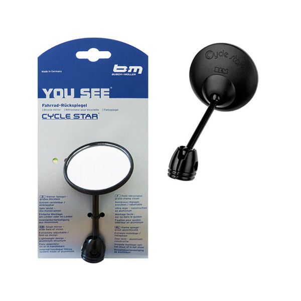Busch + MÃ¼ller Fahrradspiegel Cycle-Star (kurze gerade Stange)