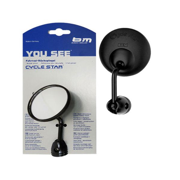 Busch + MÃ¼ller Fahrradspiegel Cycle-Star-3 (kurze gebogene Stange)