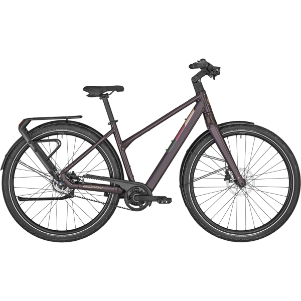 Bergamont E-Vitess Expert Low City E-Bike (28" | 360Wh | glÃ¤nzendes cassisrot)-60 cm