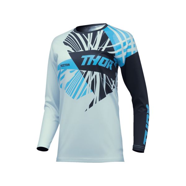 Thor Sector Split Fahrradtrikot Damen (schwarz / blau)-XXL