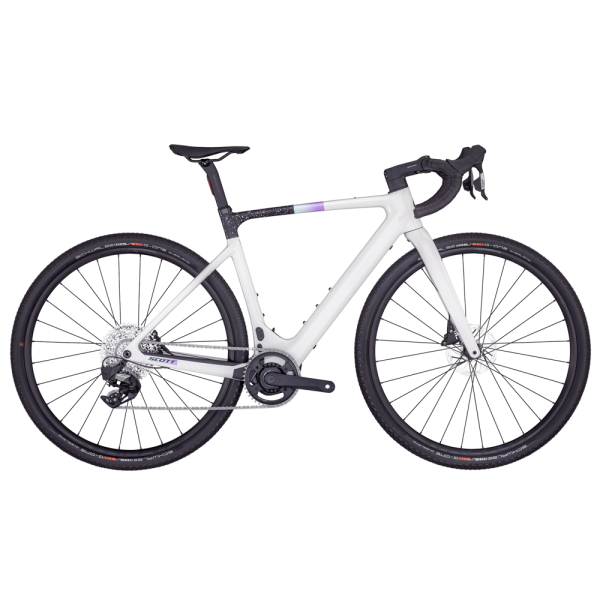 Scott Contessa Solace Gravel eRIDE 15 Rennrad E-Bike (28" | 360Wh | beluga grey / terrazzo black)-56 cm