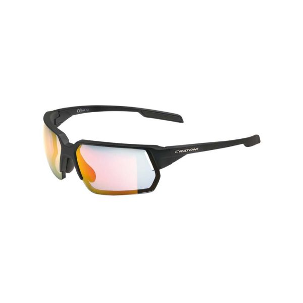 Cratoni C-Lite NXT Sonnenbrille (schwarz | GlÃ¤ser klar | rot verspiegelt)